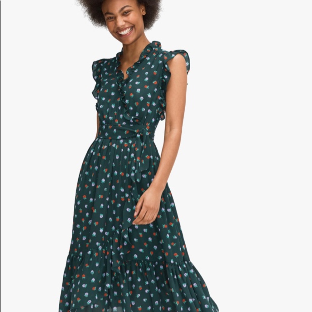 Kate Spade | Blackberry Ruffle Wrap Dress